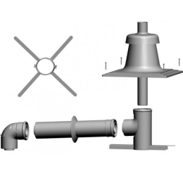 WOLF Anschluss-Set DN80/125 - C33x DN80/125 im Schacht, Abdeckung edst.