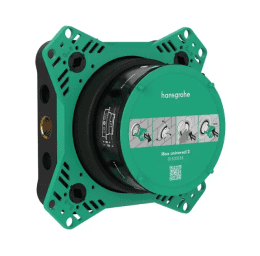 Hansgrohe Brauseset mit Unterputzarmatur mit Einbaukörper, 26x26 cm, schwarz matt