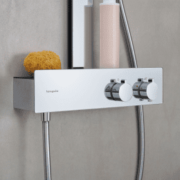Hansgrohe Rainfinity Brauseset mit Thermostat, Durchmesser 36 cm, 3 Strahlen, Chrom