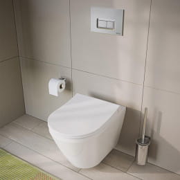 VitrA Aquacare Integra Wand-Tiefspül-WC-Set mit Bidetfunktion, mit WC-Sitz