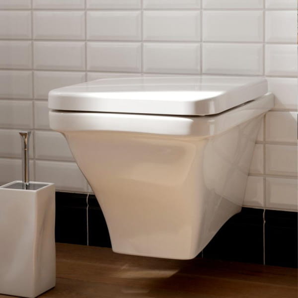 Scarabeo Butterfly Wand-Tiefspül-WC weiß 52,5 x 36,5 cm mit WC-Sitz