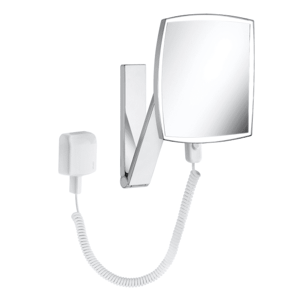 Keuco Kosmetikspiegel Wand-Kosmetikspiegel mit LED Beleuchtung 5-fach mit Stecker verchromt