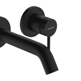 Hansgrohe Tecturis S Unterputz-Waschtischarmatur, mit Ablaufgarnitur, 2-Loch-Montage, schwarz matt