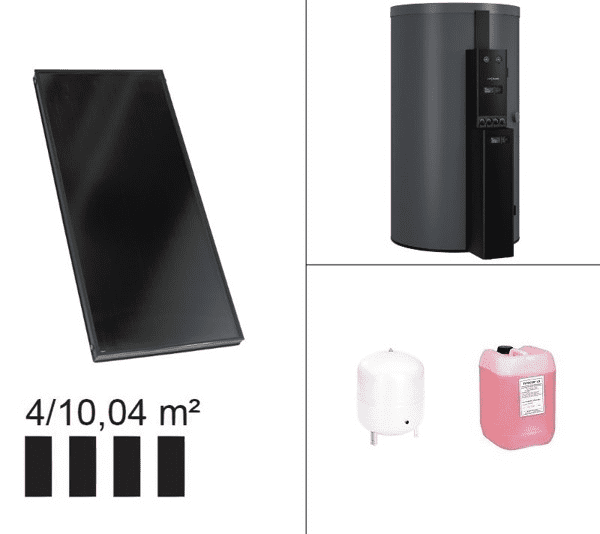 Viessmann Paket Vitosol 200-FM, 4x SV2F, HU Vitocell 140-E 750l SEIC vitographite