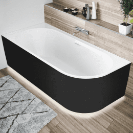 Riho Desire Corner Eck-Badewanne mit Verkleidung und LED Beleuchtung