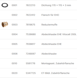 Viessmann Flansch Edelstahl Elektro-Heizeinsatz