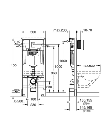 Grohe Rapid SL Vorwandelement GD2 Betätigungsplatte Skate Cosmopolitan, Chrom Grohe Rapid SL Vorwandelement GD2 Betätigungsplatte Skate Cosmopolitan, Chrom