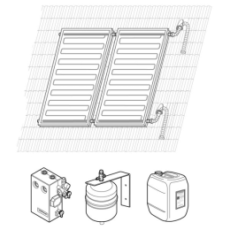 Weishaupt Paket Aufdach vertikal 2x1 AV F2, Solarsystem