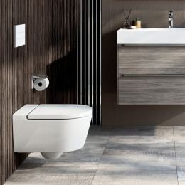 Roca Inspira Wand-WC round mit WC-Sitz, weiß