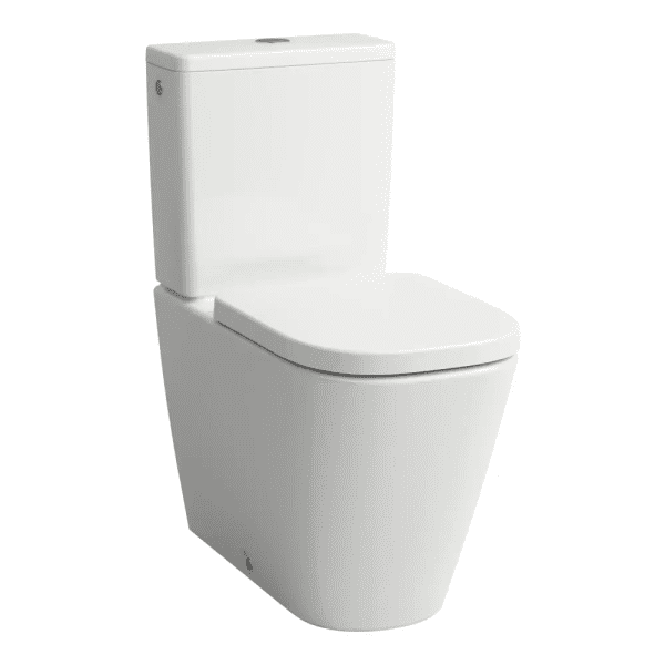 Laufen Meda Stand-WC-Kombi, Vario-Abgang, Rimless, weiß