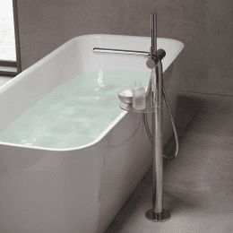 Keuco Edition 400 Wannenarmatur, Bodenmontage, Einhebelmischer chrom