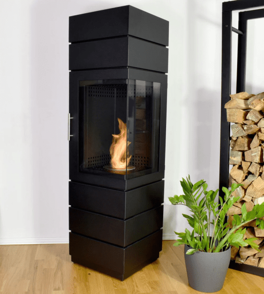 Glow Fire Mora Ethanolkamin Schwarz Pulverbeschichtet