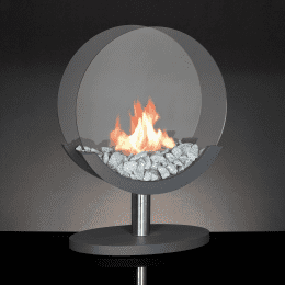 Alfra Feuer Bioethanol Kamin EVA 6 mit runder Glasscheibe drehbar