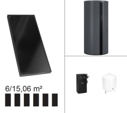 Viessmann Paket Vitosol 200-FM, 6x SV2F, HU Vitocell 360-M 910l SVSB vitographite