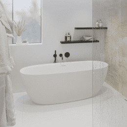 Riho Alpha Freistehende Oval-Badewanne 170 x 80 x 58 cm