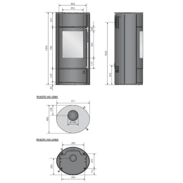 Oranier Kaminofen Polar Neo Blackline W+ 6,5 kW Speicherofen