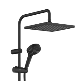 Hansgrohe Vernis Shape Aufputz-Duschsystem mit Thermostat mit EcoSmart, schwarz matt