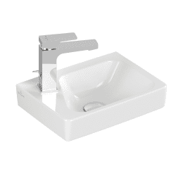 Villeroy & Boch Architectura Handwaschbecken, 36x27 cm, mit Überlauf, Hahnloch links, Alpinweiß