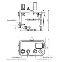 Zehnder SWH 170 Schmutzwasser-Hebeanlage Überflur – 230 V, 11,5 m³/h