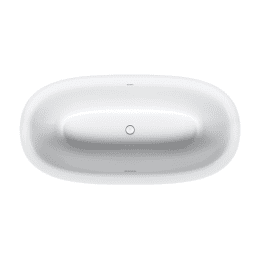 Duravit White Tulip Freistehende Badewanne, 1800x900 mm, ClickClack, weiß