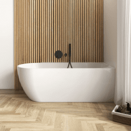 rivea Izumi Eck-Badewanne für individuelle Ab- und Überlaufsysteme 166 x 80 cm