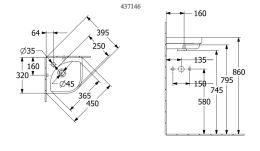Villeroy & Boch Subway 3.0 Eck-Handwaschbecken 32x32 cm, ohne Überlauf, mit Hahnloch, Alpinweiß