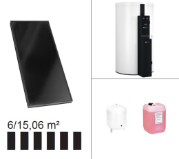 Viessmann Paket Vitosol 200-FM, 6x SV2F, HU Vitocell 160-E 950l SESB vitopearlwhite