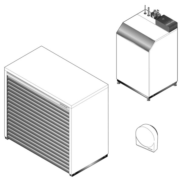 Weishaupt Paket Luft/Wasser-Wärmepumpe WBB 12 für WKS