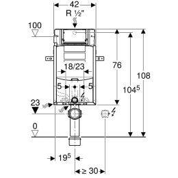 Geberit Kombifix Installationselement für Wand-WC 108 cm Unterputz-Spülkasten SIGMA 12 cm