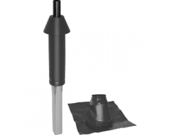 SKOBERNE Mündungspaket Skobifix XXs Schrägdach 25° - 45°, DN 80/125 schwarz, 0,4m