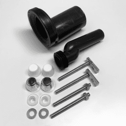 preotec Wand-WC-Anschlussgarnitur zur Erhöhung, etagiert 2,5 cm DN 90/110