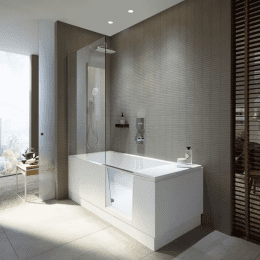 Duravit Shower & Bath Dusch-Badewanne für Nische, Glas links 170 x 75 cm