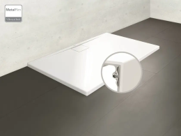 Villeroy & Boch Architectura MetalRim - Duschwanne, 90x90 cm, Quaryl, stone white