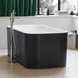 Duravit Happy D.2 Plus Freistehende Badewanne 180x80 cm, weiß/Graphit super matt
