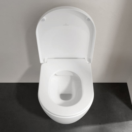 Villeroy & Boch Avento Wand-WC mit DirectFlush mit WC-Sitz, weiß