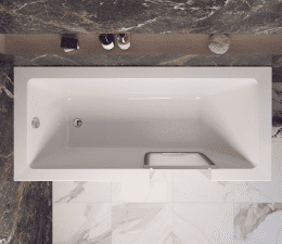 Schröder Uppsala Easy 180x80x49 cm Badewanne mit Tür rechts, Eck links