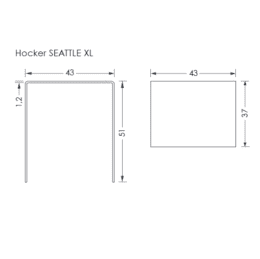 Repabad Seattle XL Duschhocker Arctic White