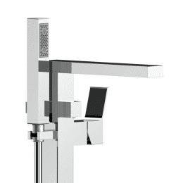 Bossini Aki Wannenarmatur, Bodenmontage, Einhebelmischer chrom