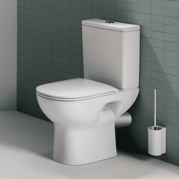 Laufen Lua Stand-WC-Kombiset, Rimless, Vario-Abgang, weiß