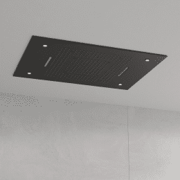 Steinberg Sensual Rain Regenpaneel mit LED-Beleuchtung, Deckeneinbau, 3-Strahlarten, mattschwarz