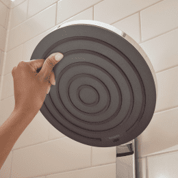 Hansgrohe Pulsify S Aufputz-Duschsystem mit Thermostat mit EcoSmart, chrom