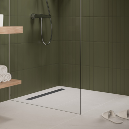 Hansgrohe RainDrain Go Duschrinne 80 cm mit beidseitigem Rost, Edelstahl gebürstet