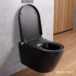 Evineo ineo3 Wand-Dusch-WC soft schwarz matt