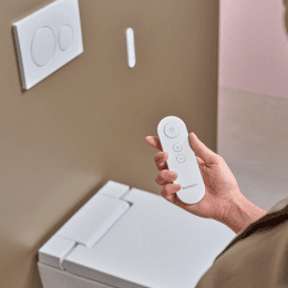 Geberit AquaClean Alba WC-Komplettanlage Wand-WC, Rimfree, SoftClose, KeraTect