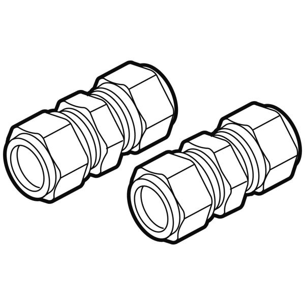 Weishaupt Verschraubungs-Set: 2 Stück Verschraubung INOX DN16 x 18 mm