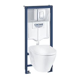 Grohe Solido Set für Wand-WC und WC Sitz softclose, Betätigungsplatte, Chrom