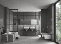Grohe Eurocube Wannenarmatur Bodenmontage verchromt