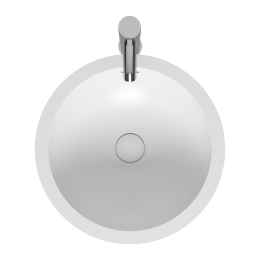 Riho Avella rund Aufsatzwaschtisch 42 x 14cm aus Solid Surface weiß matt