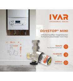 IVAR Magnetit- und Schlammabscheider Dirstop Mini DN20 (3/4") AG