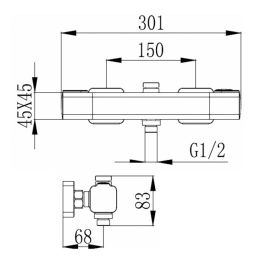 Premium AQVA FLOW Design Thermostat AP-Brause Thermostatbatterie